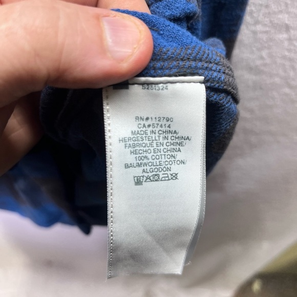 True Religion Blue Plaid Flannel Shirt Mens XL 100% Cotton Outdoors Manly 2102 - Picture 4 of 8